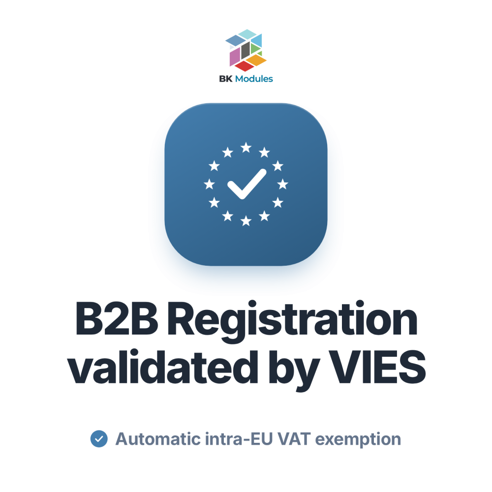 B2B Module for PrestaShop: VIES Validation and VAT Exemption