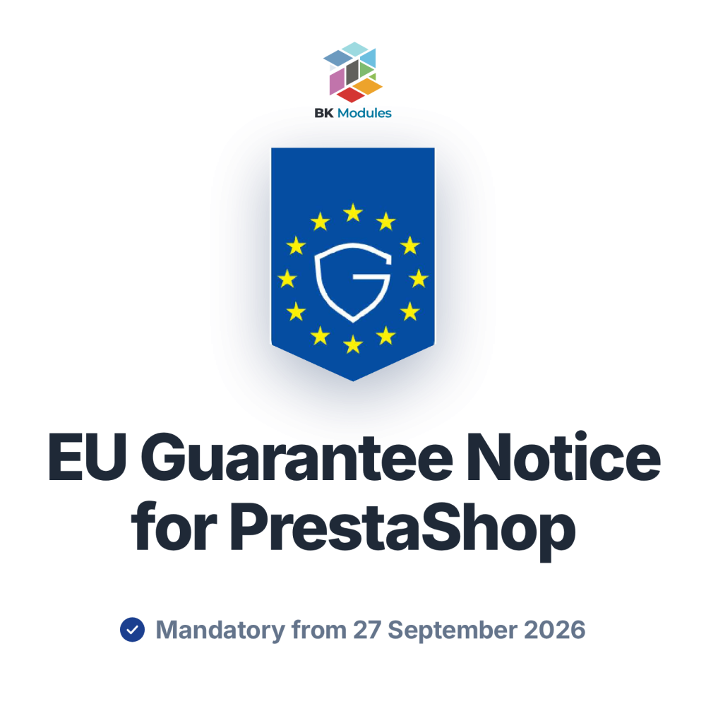 Modulo di avviso di garanzia UE per PrestaShop