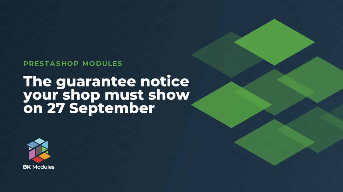 The guarantee notice your shop must show on 27 September
