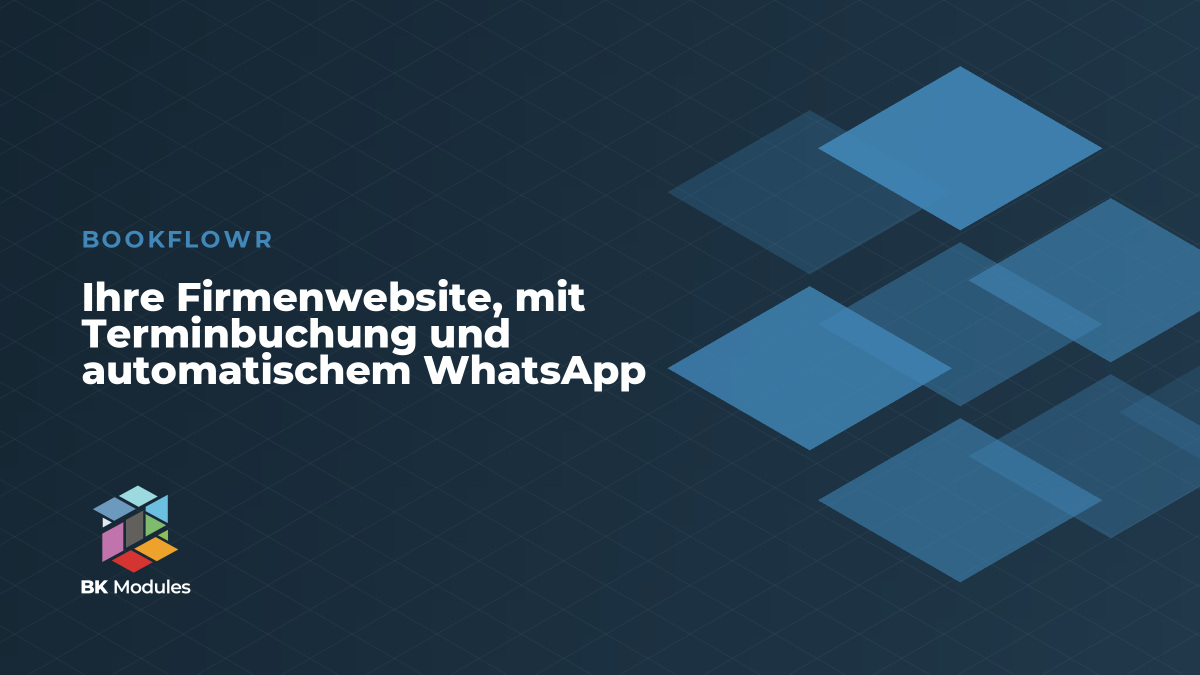Ihre Firmenwebsite, mit Terminbuchung und automatischem WhatsApp